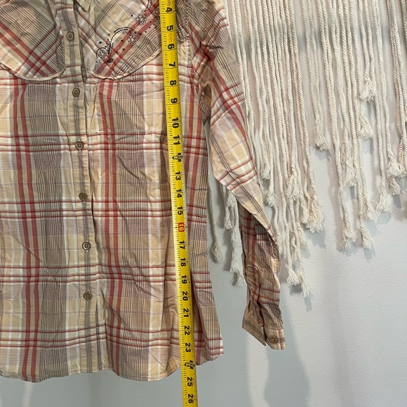 Cabela’s Western Pinstripe Long Sleeve Button-Down Size M - Picture 6 of 9